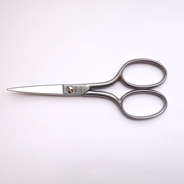 RH Formenbauschere 6", schlanke, gebogene Blätter, verchromt, microverzahnt